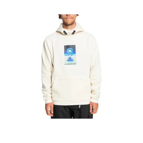 Quiksilver Big Logo Tech Толстовка Мужская Белая