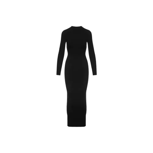 NAKED WARDROBE Sculpt Платье с высоким воротником коллекция NW длинное платье женское