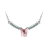 Бабочка Kiss Кристальное Ожерелье (Розовое)