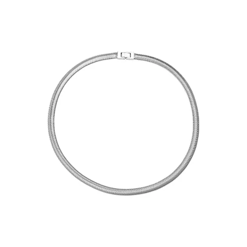 AKAK Титановые стальные ожерелья унисекс серебристо-белый