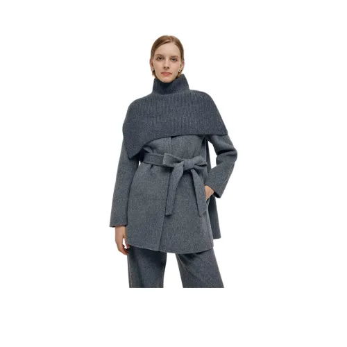 GOELIA Дымчатый Серый Женское Пальто