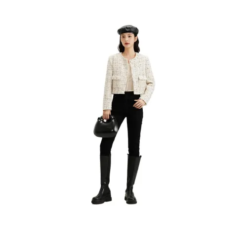 D.SIGN Cropped Coat Women's White