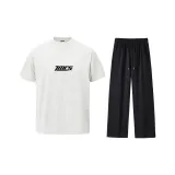 Белый, серый, топсайс, топ + черные штаны