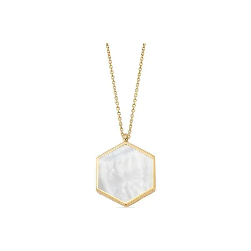 ASTLEY CLARKE Жемчужная раковина Серебряный с 18K золото Платина Ожерелье Женское Золото
