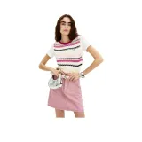 Розово-белый с полосами