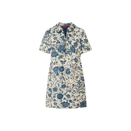 GUCCI Короткий рукав платье женское синий