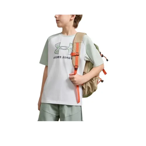 Under Armour Outdoor Collection T-Shirt Белый Светло-Серый Зеленый Подростки