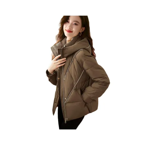 Mo Han Yi Mei Пуховая куртка Женская Кофейного цвета