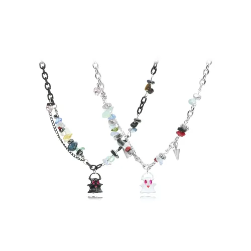 MUYAN Сплав Черный Белый Маленький Призрак Ожерелье Унисекс