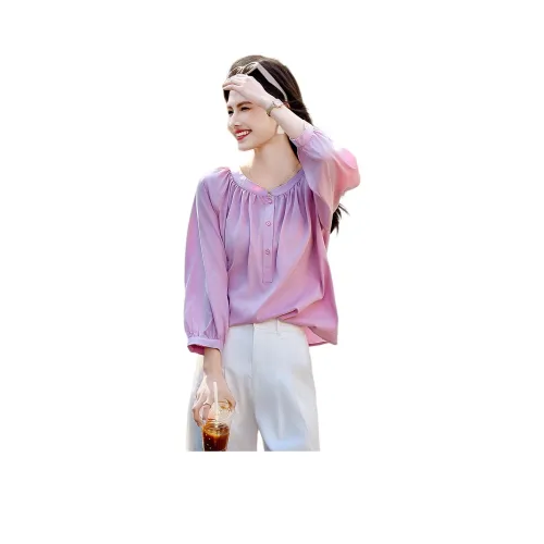 SHANGJING Розовые Женские Рубашки