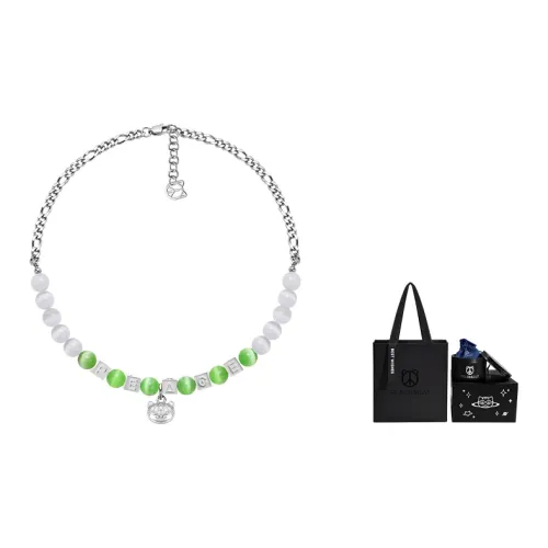 PEACE CAT Стекло с Медным Ожерельем "Глаз Кошки" Унисекс