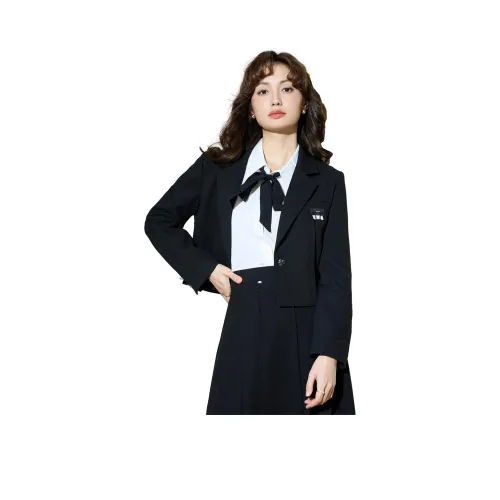SMEN Cropped Coat Women's Black