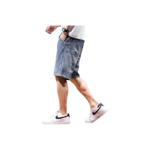 FRALAARRI Винтажные синие мужские джинсовые шорты