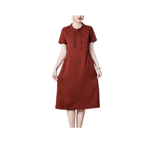 H YXIANG Короткое платье с короткими рукавами женское