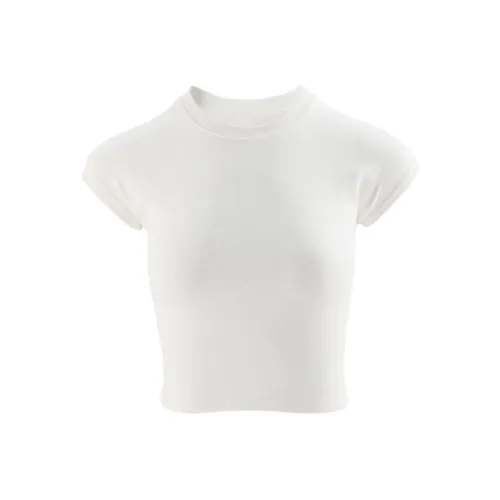 AUSSINO Флаттер-рукав Т-рубашка Женская Черная