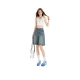 Винтажный синий (брюки длиной до колена)