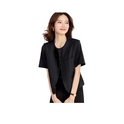 TERRE BLEUE Весенний Осенний Жилет Свободного кроя Женский