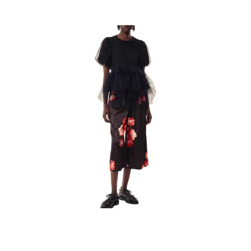 SIMONE ROCHA Красный/Черный Женские Повседневные Брюки