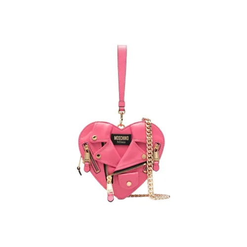 MOSCHINO Sheepskin Handheld Crossbody Bag Shoulder Bag Women's Pink