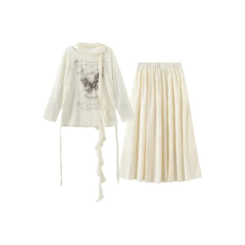 11SH97 Комплект с юбкой Женские Светлый Абрикос