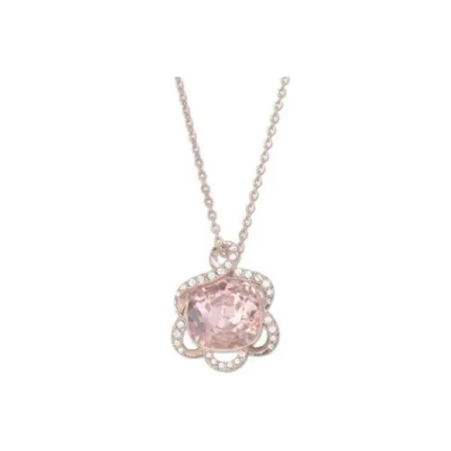 Swarovski Винтаж Розовое Золото Тон Покрытие Crystal Necklaces Женские Розовое Золото