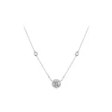 Серебряное ожерелье с звездным светом и точечным узором