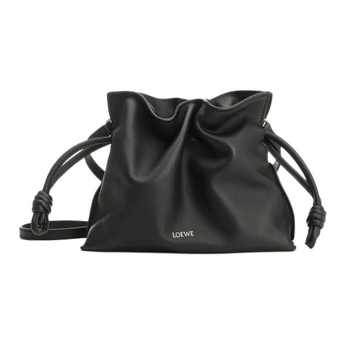 LOEWE Flamenco Коровья кожа Одно плечо Клатч Мини Женский Черный