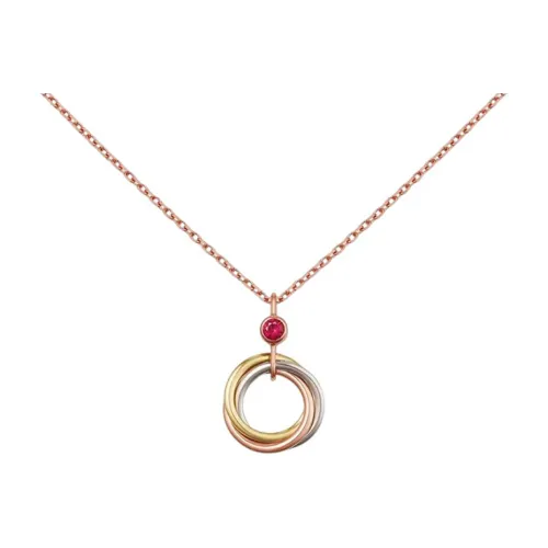 Cartier Trinity Series Каратовое золото Ожерелья Женские Золото