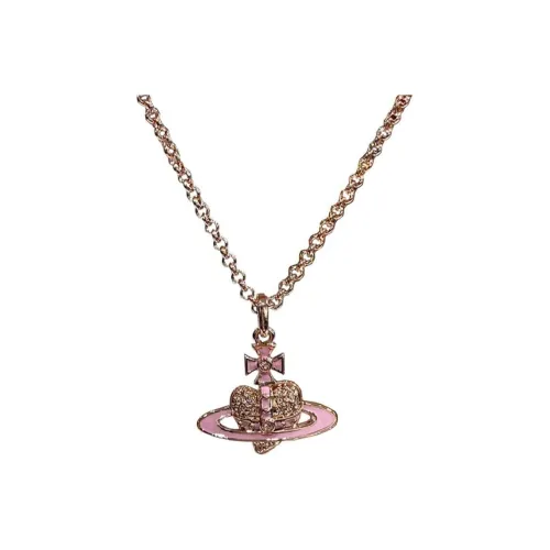 Vivienne Westwood Metal Necklaces Унисекс Фуксия Розовое золото
