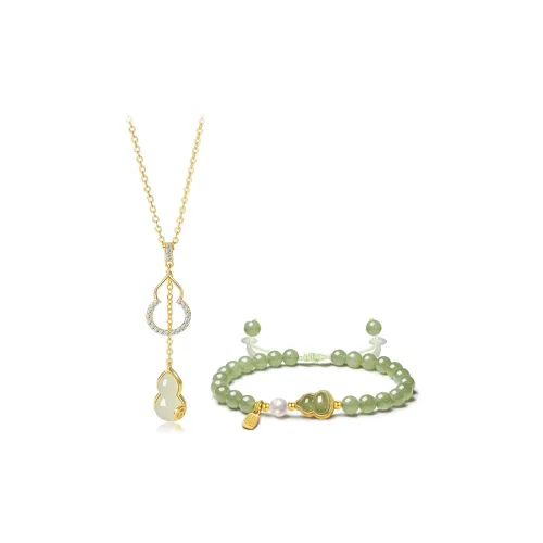 GIFU Цветное глазурное нефритовое ожерелье для женщин