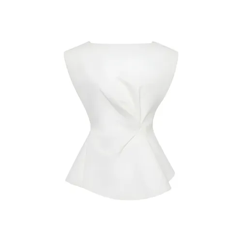 Leather Cat Белые Женские Рубашки