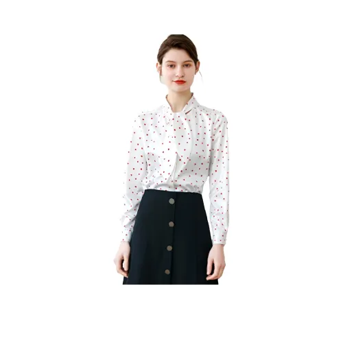 Mula Сердцеобразные Белые Женские Рубашки с белым основанием