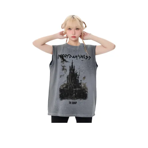 YEARNED Темно-серые Женские Майки