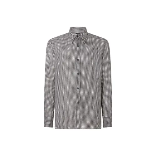 TOM FORD Бежевый Черный Мужские Рубашки