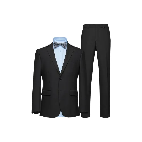 HLA Черный 56 Костюм+Брюки Мужской Деловой костюм