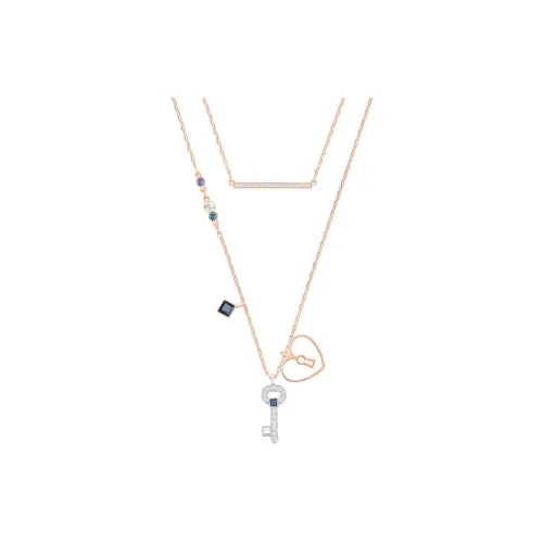 Swarovski Glowing Сплав Серебряное Покрытие Золотое Покрытие Искусственный Кристалл Ожерелье Женское