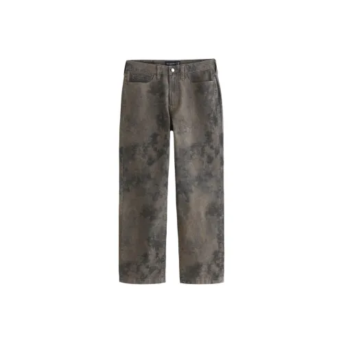 Abercrombie＆Fitch Темно-коричневые мужские джинсы