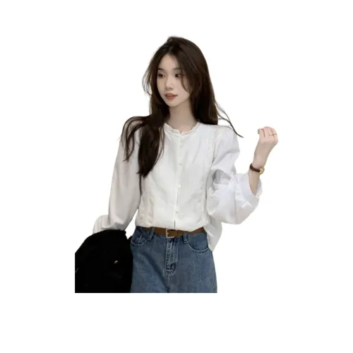 Flowers in water Рубашка Женская Белая