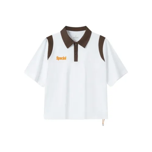 XTEP Поло Мужские Жемчужно-белый Кофейно-коричневый