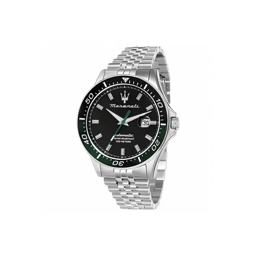 Maserati Challenge Collection Часы Автоматический Механический Механизм Стальной Ремешок 44 мм Черный Циферблат Унисекс