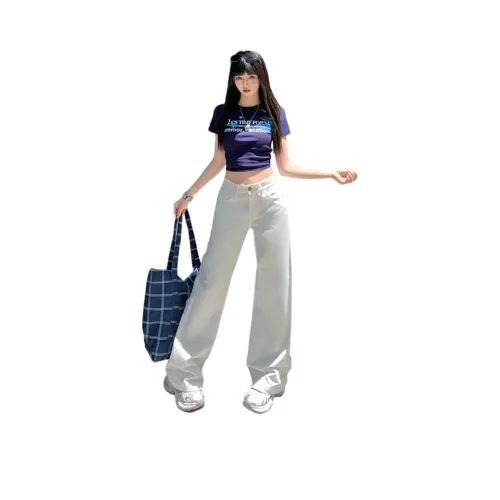 YINLEI Белые Женские Джинсы