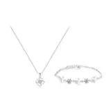 Форма сердца, клевер, четырехлистный, комбинация, набор