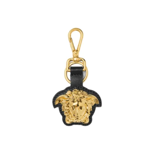 VERSACE Брелоки из коровьей кожи Мужской Черный