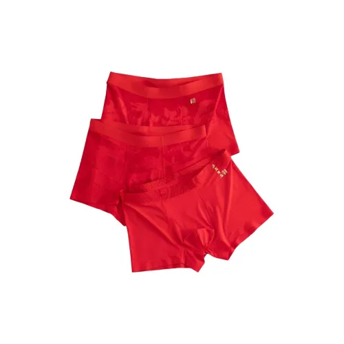 LUYOUYE Боксеры Мужские 3 упаковки красный