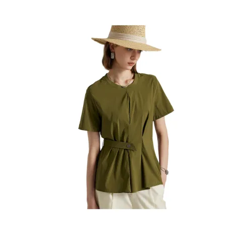 WUDAO T-рубашка Женская Зеленый Тон