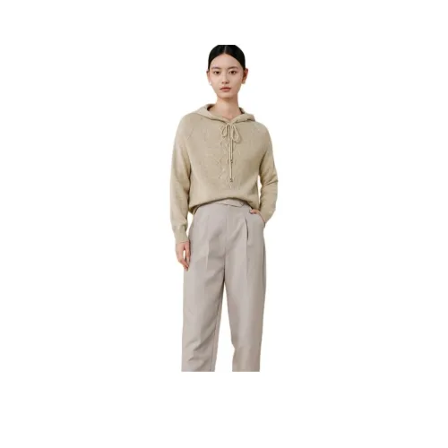 MIHUANG Кашемир Свитер Женский Бежевый Верблюжий