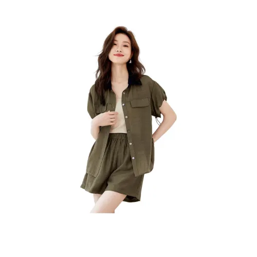 Mo Han Yi Mei Повседневный костюм женский темно-хаки