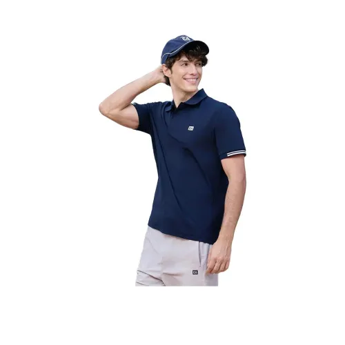 Elle Active Темно-синяя мужская поло рубашка