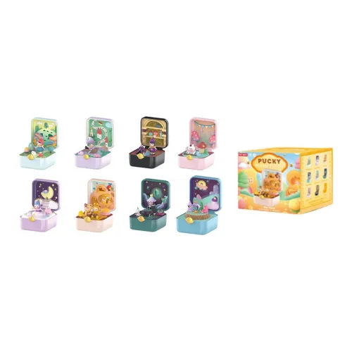 POP MART Pucky Exotic Planet Collection Фигурка Сценарий Слепая Коробка Один Mystery Коробка Целая Коробка 8 шт