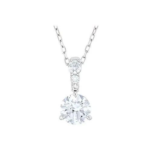 Swarovski Искусственный кристалл Камень Ожерелье Женское Белое Золото с покрытием